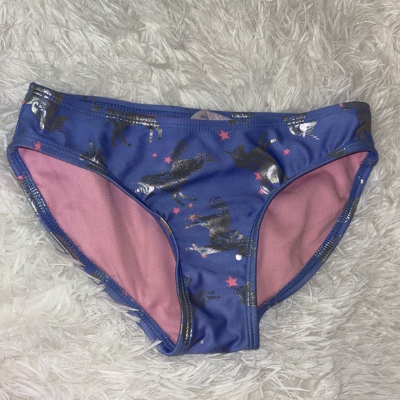 More Than Magic Other - More Than Magic Girl’s Purple & Silver Unicorn Swimsuit Bikini Bottom Small 6/6X